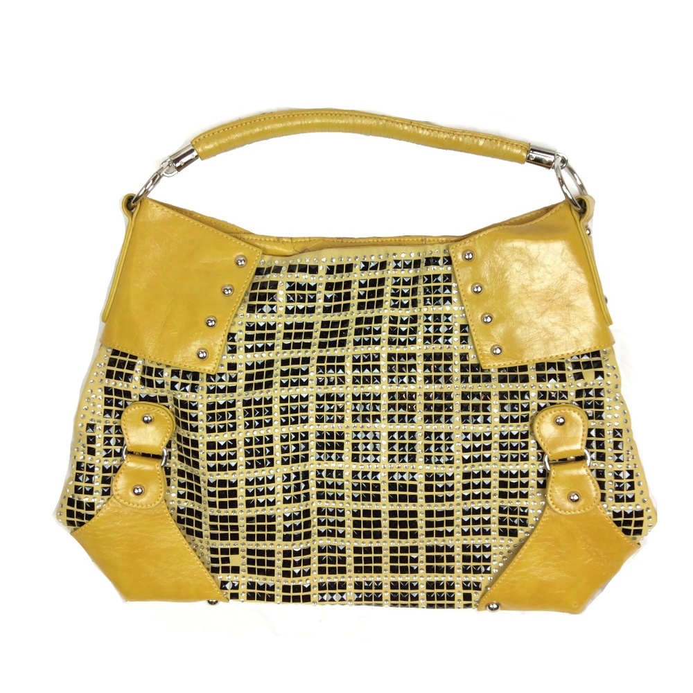 Mustard yellow studded purse
